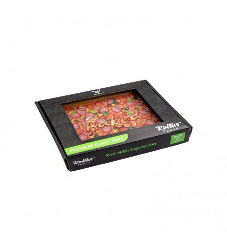 Glass Rolling Tray - Pizza - S