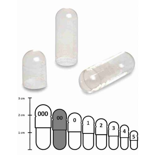 Caps transparant, vega size 0 - 100x