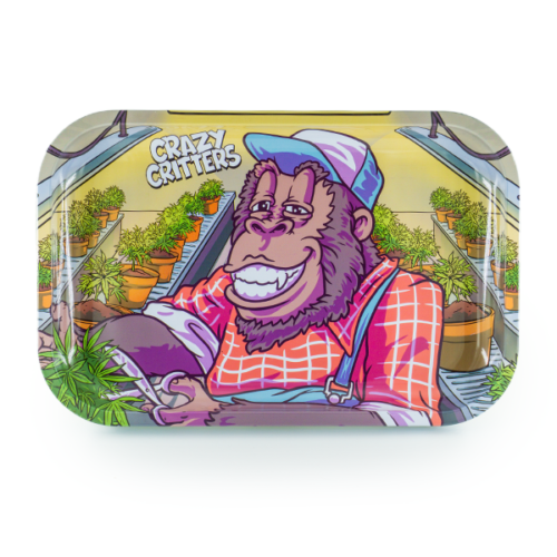 Crazy Critters - Rolling Tray, Grinder, & Ashtray Set - Gorilla