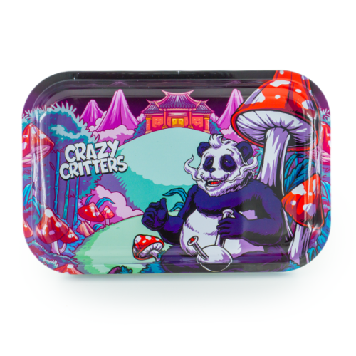 Crazy Critters - Rolling Tray, Grinder, & Ashtray Set - Panda