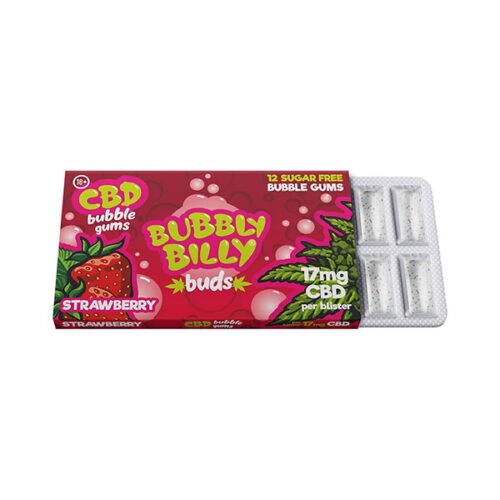 Bubbly Billy Buds - Strawberry CBD Chewing Gum (17mg)