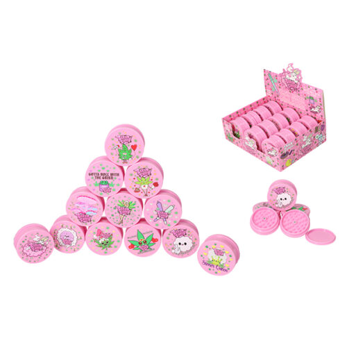 Baked Bunny Pink Plastic Grinder 3 Parts