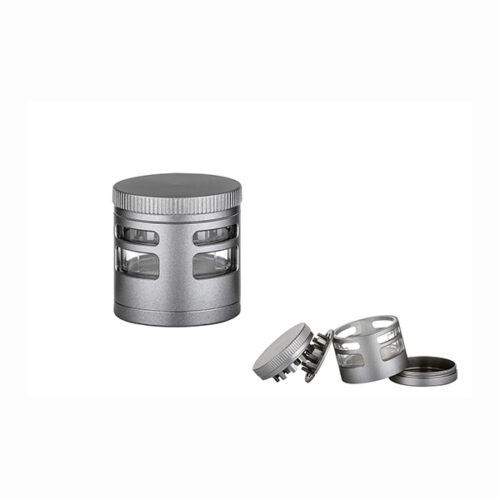 Grinder 4 parts Gun Metal met Venster