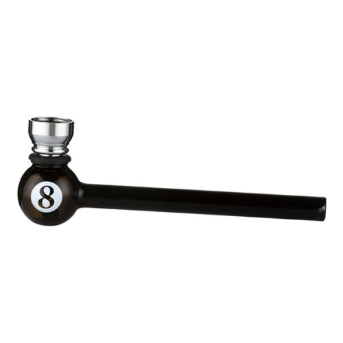 Glass Pipe Black Biljart 12cm
