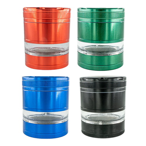 Metal Grinder With Window 4 Parts - Verschillende Kleuren (63mm)