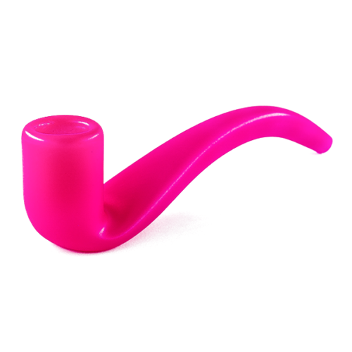 Glass Pipe 16cm -Solid Pink