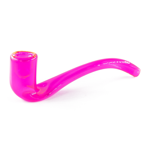 Glass Pipe 16cm -Transparent Pink