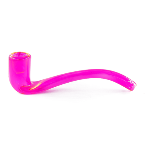 Glass Pipe 16cm -Transparent Pink