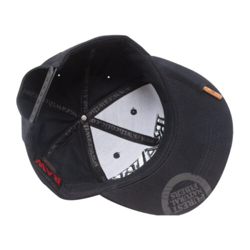 RAW Flat Snapback Cap Black (with Poker)