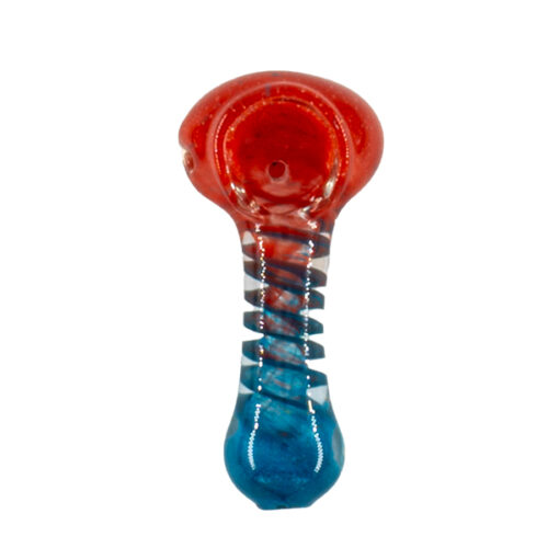 Twister Glass Pipe 8cm - Red