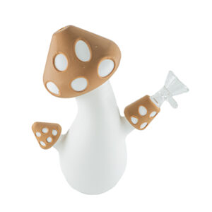 Silicone Mushroom Bong Brown