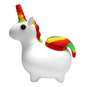 Silicone Unicorn Bong White