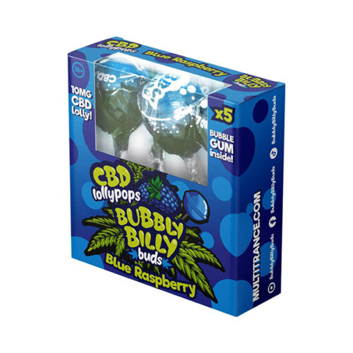 Bubbly Billy Buds - Blue Raspberry CBD Lollypop Box (5x10mg)
