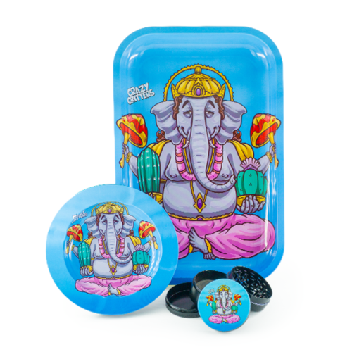 Crazy Critters - Rolling Tray, Grinder, & Ashtray Set - Elephant
