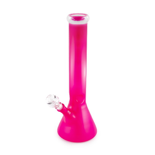 Glass Bong 35cm - Conical Solid Pink