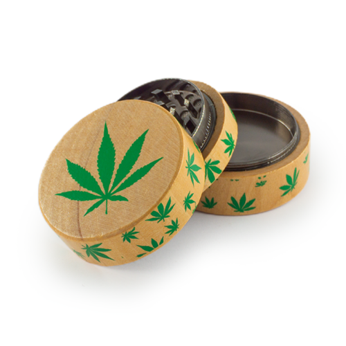 3-Part Grinder - Wood/Metal Weed Leaves