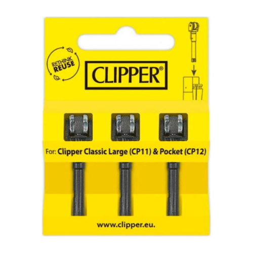 Clipper - Sistema de pedernal de repuesto para encendedores (3 unidades)